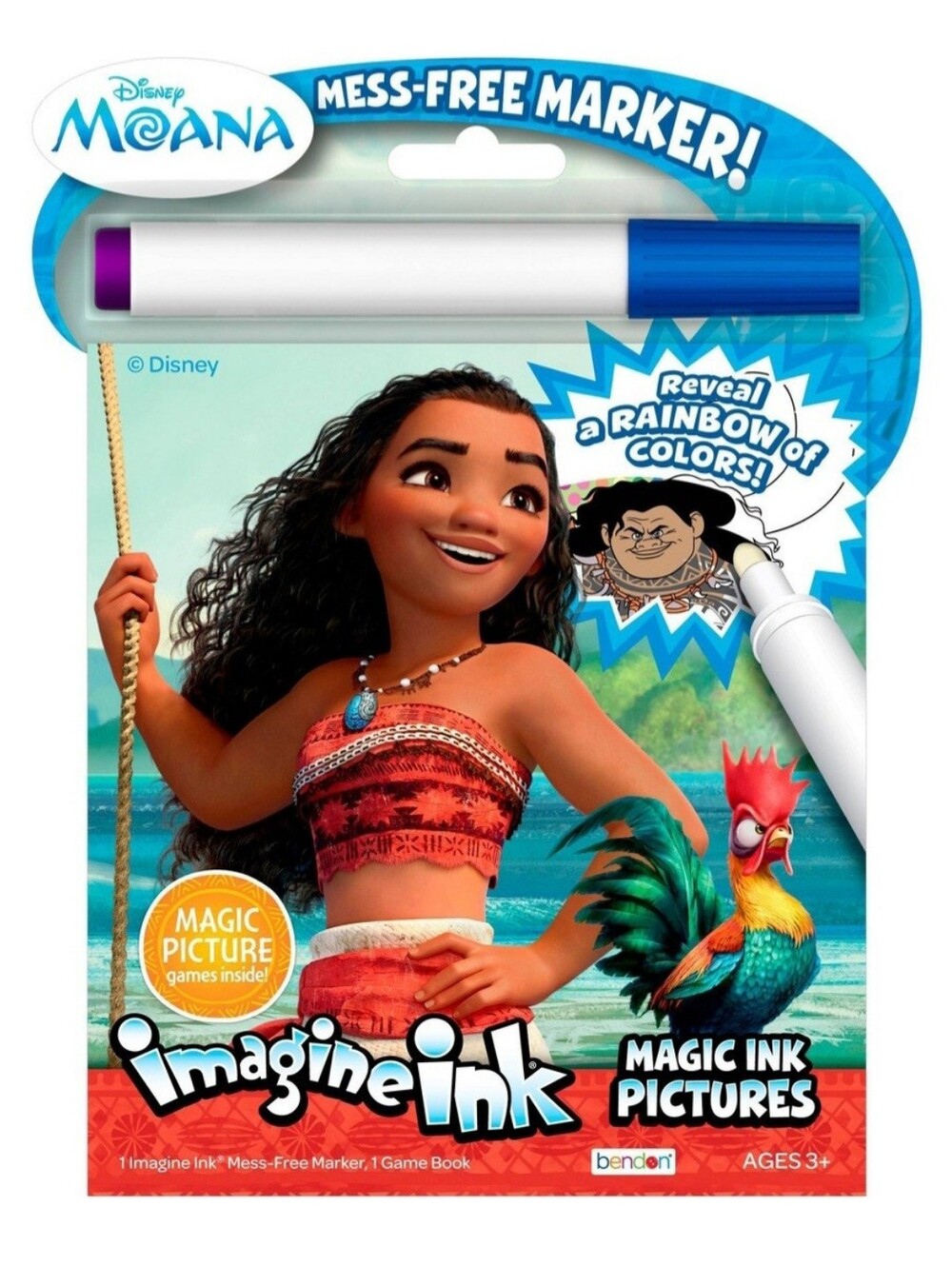 Disney Moana Imagine Ink Magic Ink Pictures activity book